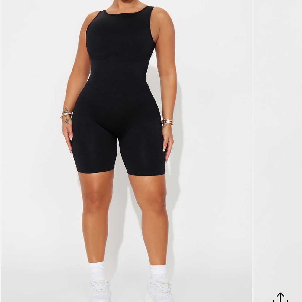 Fashion Nova Black Sleeveless Romper